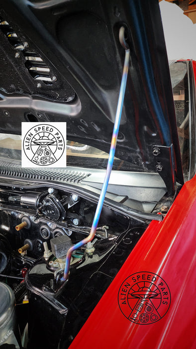 Titanium Bonnet Stay – Nissan Pulsar GTI‑R (RNN14) Lightweight Hood Prop