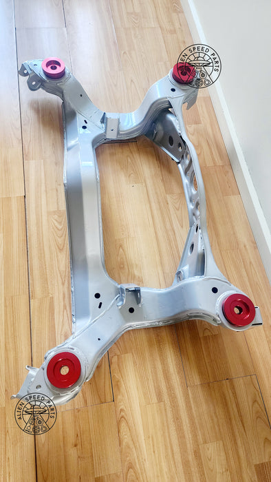 Gtir subframe billet alloy bushes red sitting on subframe