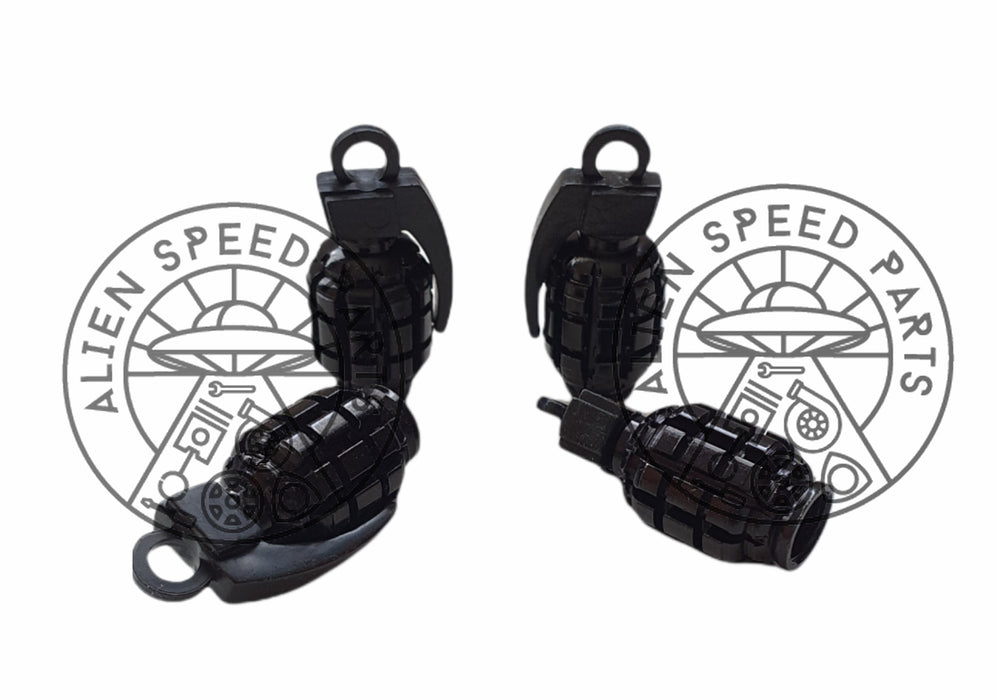 Hand Grenade Valve Cap Covers - Black