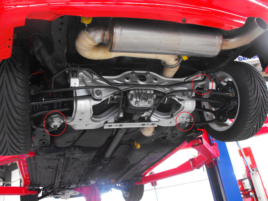 Installed alloy gtir subframe bushes