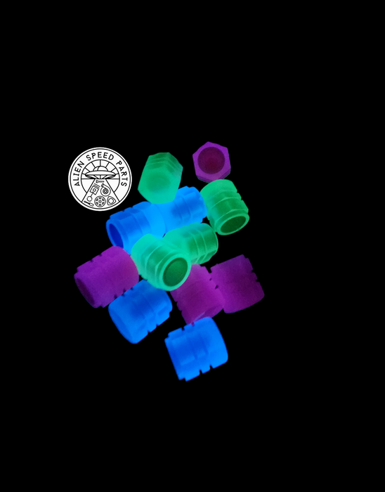 Glow in the Dark Valve Cap Covers