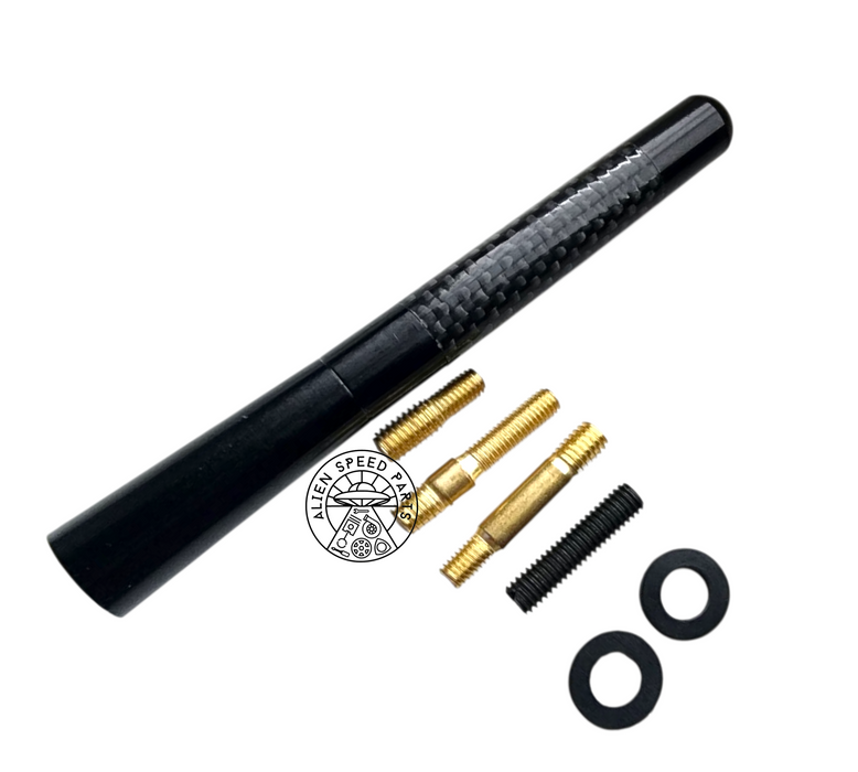 12cm carbon-look universal car aerial antenna