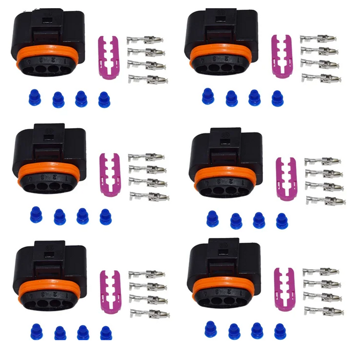 Audi R8 Coil Connector Plug Terminals – 4‑Pin VAG Ignition Coil Pigtail Kit