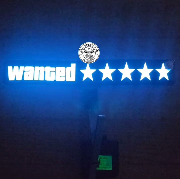 Neon LED Window Lighta - Cat Turbo & GTA Wanted Sign!