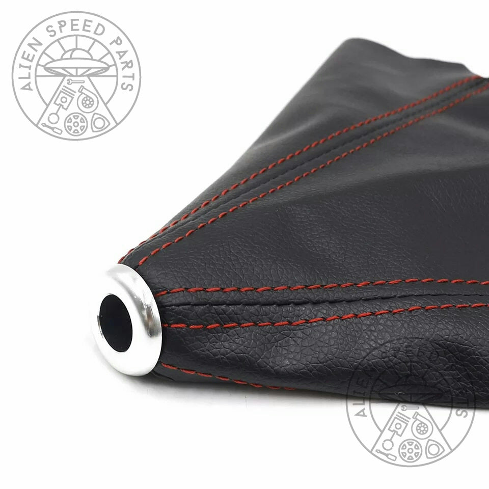 Leather Gear Stick Boot/Surround with Silver Ring — Alien Speed Parts