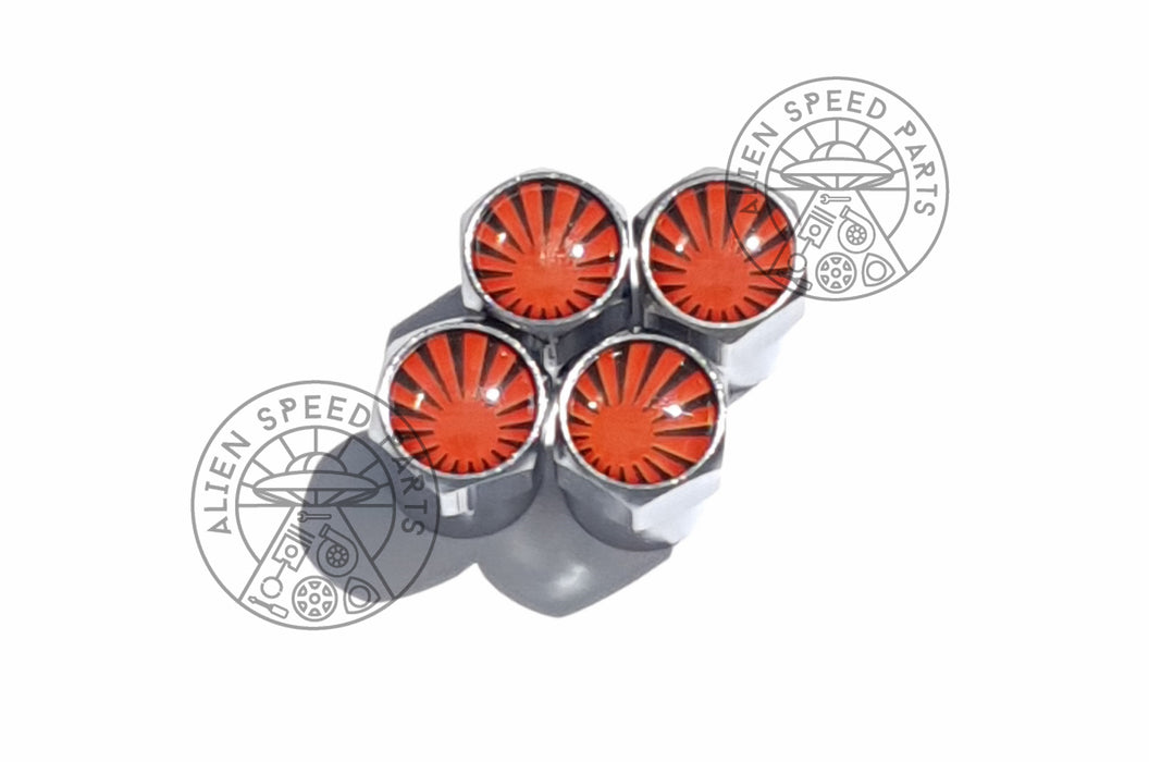 Japanese Rising Sun JDM Valve Cap Covers x4