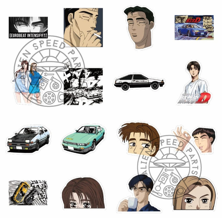 Initial D Sticker bomb Decals - Drift Racing