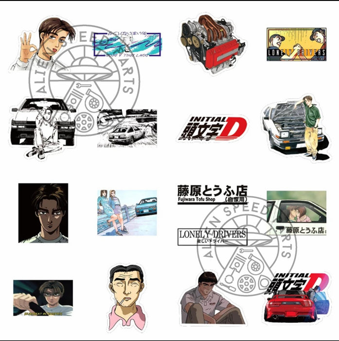 Initial D Sticker bomb Decals - Drift Racing