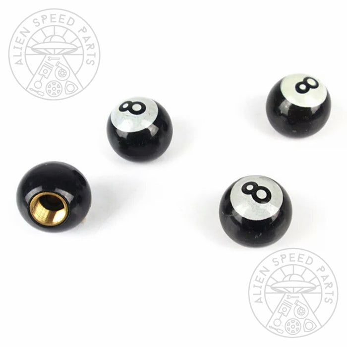 8 Ball Pool Valve Cap Covers - Car, Motorbike, Trailer