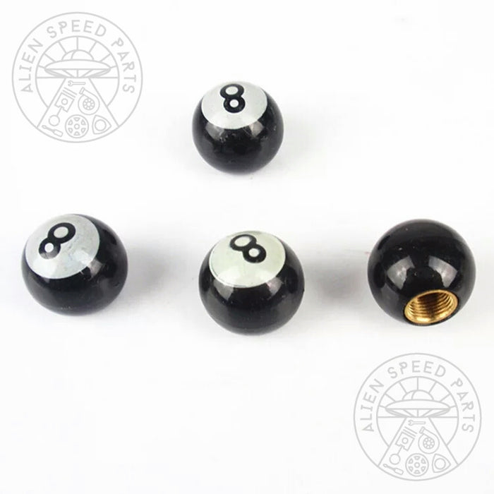 8 Ball Pool Valve Cap Covers - Car, Motorbike, Trailer