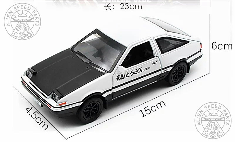 Model Toyota AE86 Initial D 1/28 Metal Body