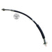 A curved black rubber brake hose with metal fittings on both ends, shown on a plain white background. A circular 'New Speed Star' brand logo is printed on the hose.