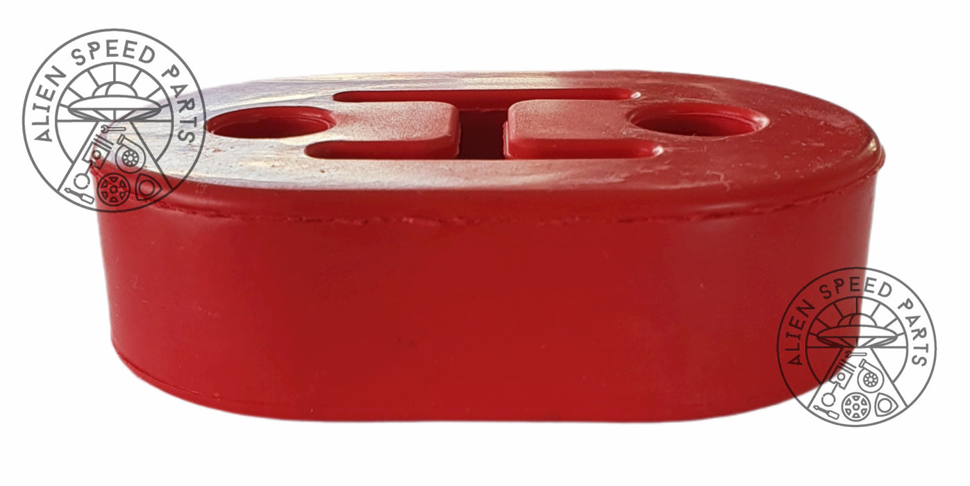 Exhaust Hanger Mounts - Polyurethane - Red & Black