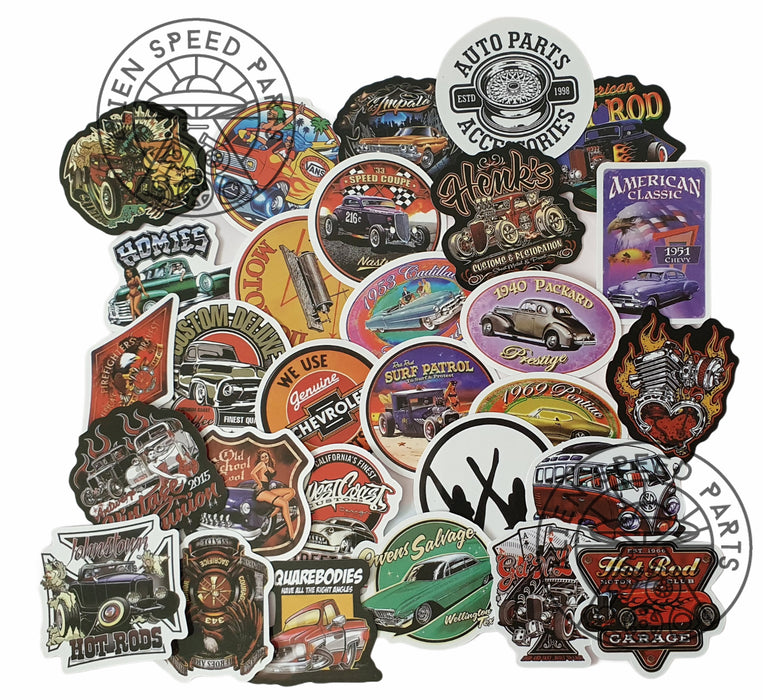 American Classics / Hot Rods Stickers (Waterproof)