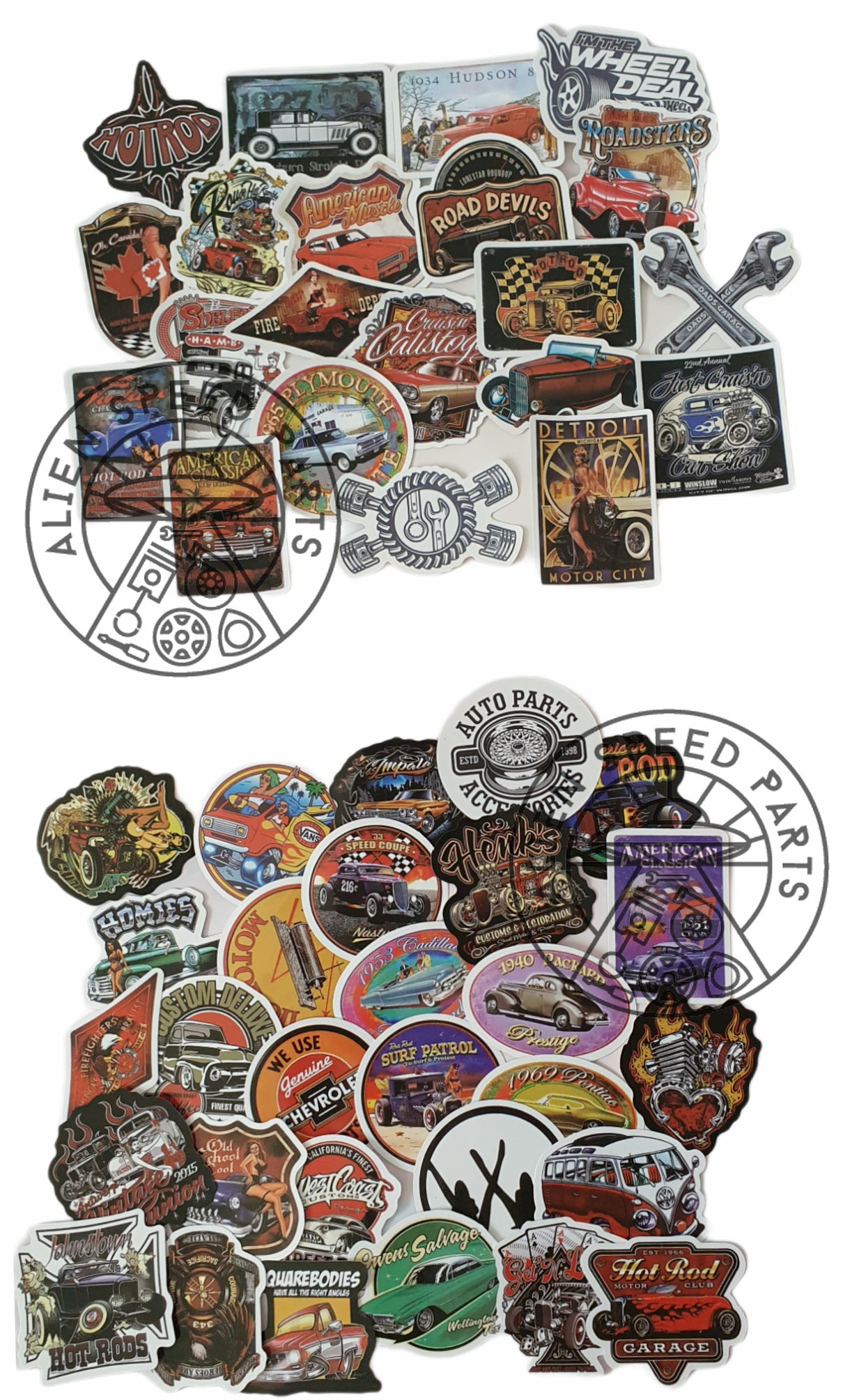 American Classics / Hot Rods Stickers (Waterproof) — Alien Speed Parts