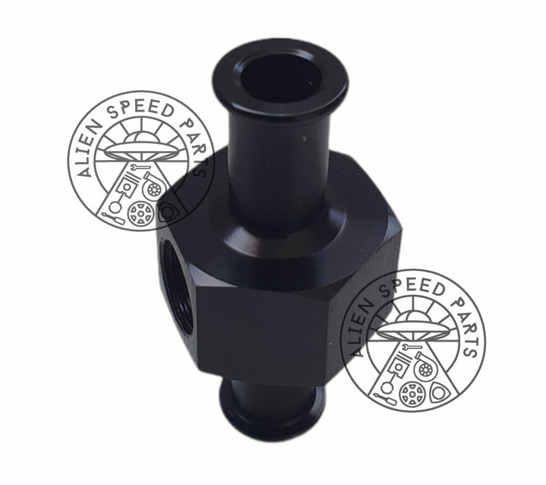 Inline Fuel Pressure Sensor Adaptor  - 10mm/ 3/8 Fuel Line - Black