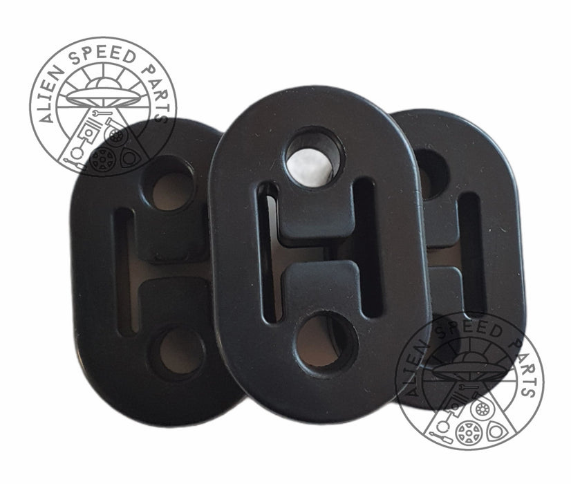 Exhaust Hanger Mounts - Polyurethane - Red & Black