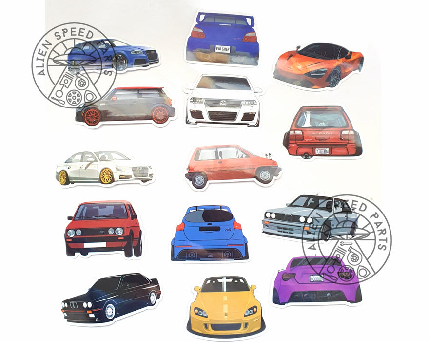 JDM / Euro Street Car Cartoon Vehicle Stickers