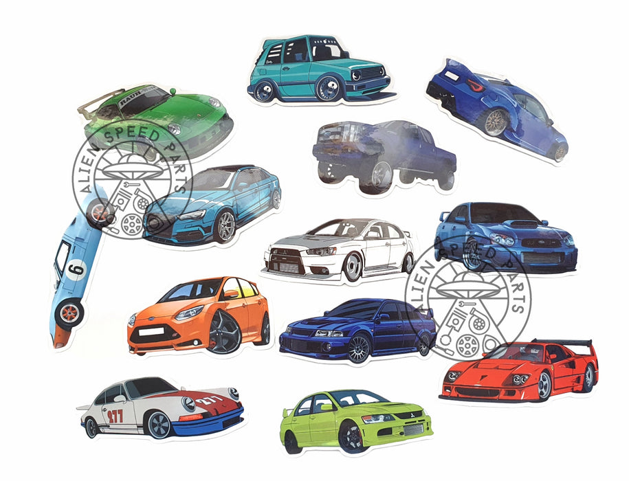 JDM / Euro Street Car Cartoon Vehicle Stickers