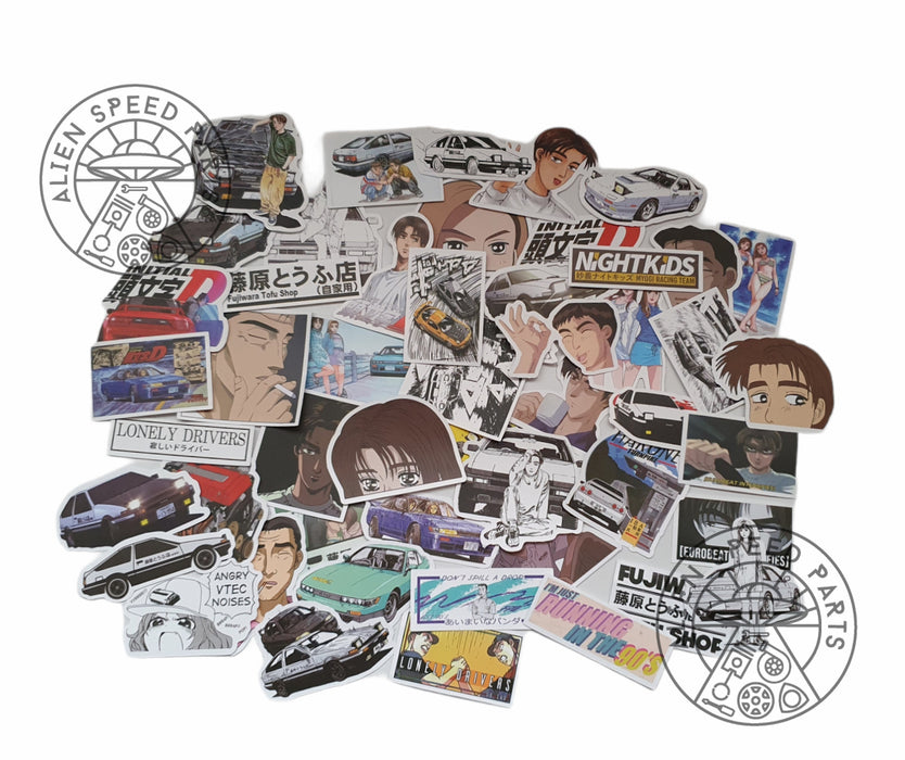 Initial D Sticker bomb Decals - Drift Racing