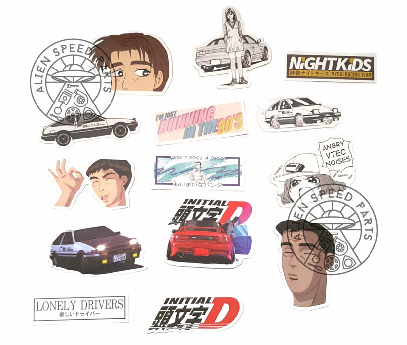 Initial D Sticker bomb Decals - Drift Racing