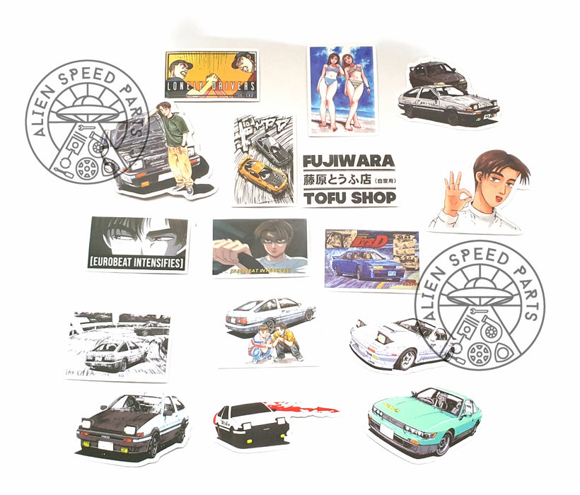 Initial D Sticker bomb Decals - Drift Racing