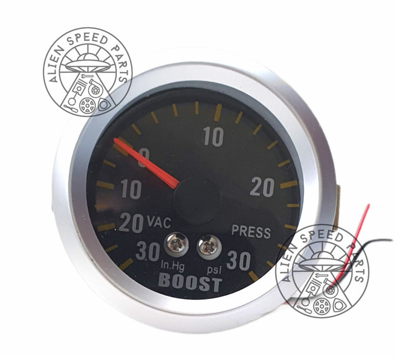 Boost Gauge - 30PSI - Carbon