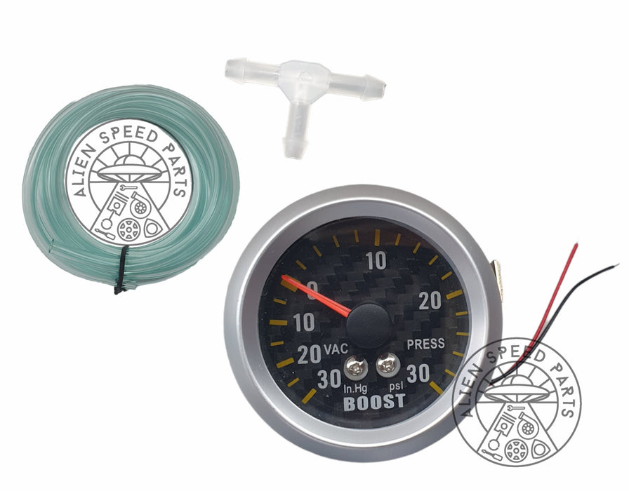 Boost Gauge - 30PSI - Carbon