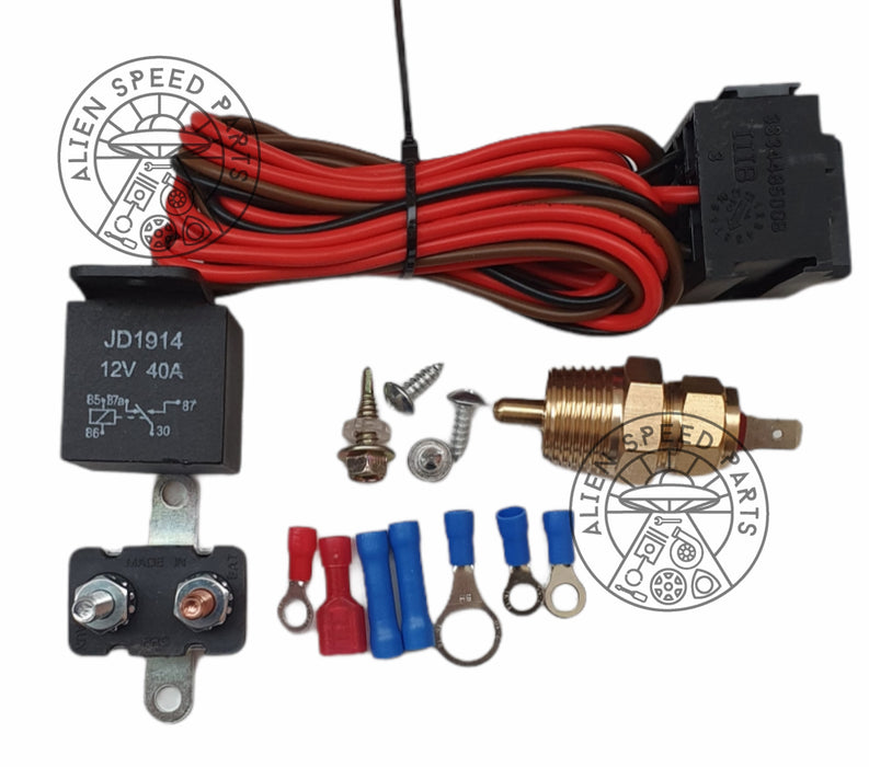 Electric Radiator Fan Thermostat Switch Kit  185/1755F - 85/79C