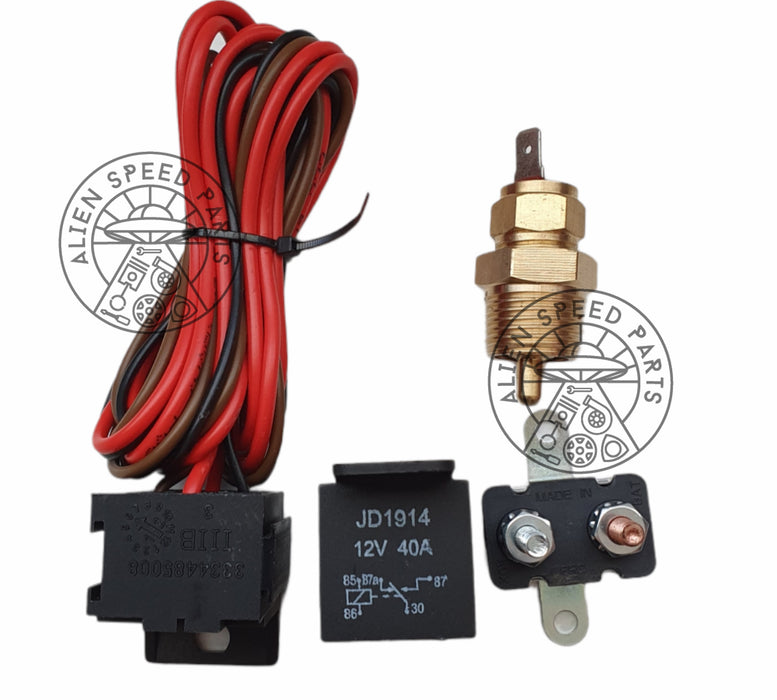 Electric Radiator Fan Thermostat Switch Kit  185/1755F - 85/79C