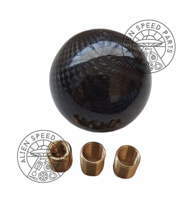 Universal Carbon Fiber Gear Shift Knob - Spherical/Round