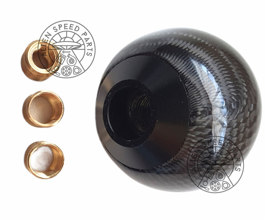 Universal Carbon Fiber Gear Shift Knob - Spherical/Round