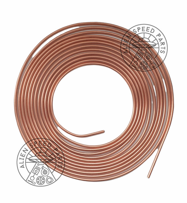 Copper Brake Line Kit with Fittings - Easy to bend & Install