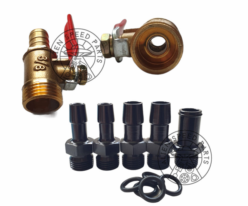 Oil Catch Can Kit with Fittings - Billet - Black