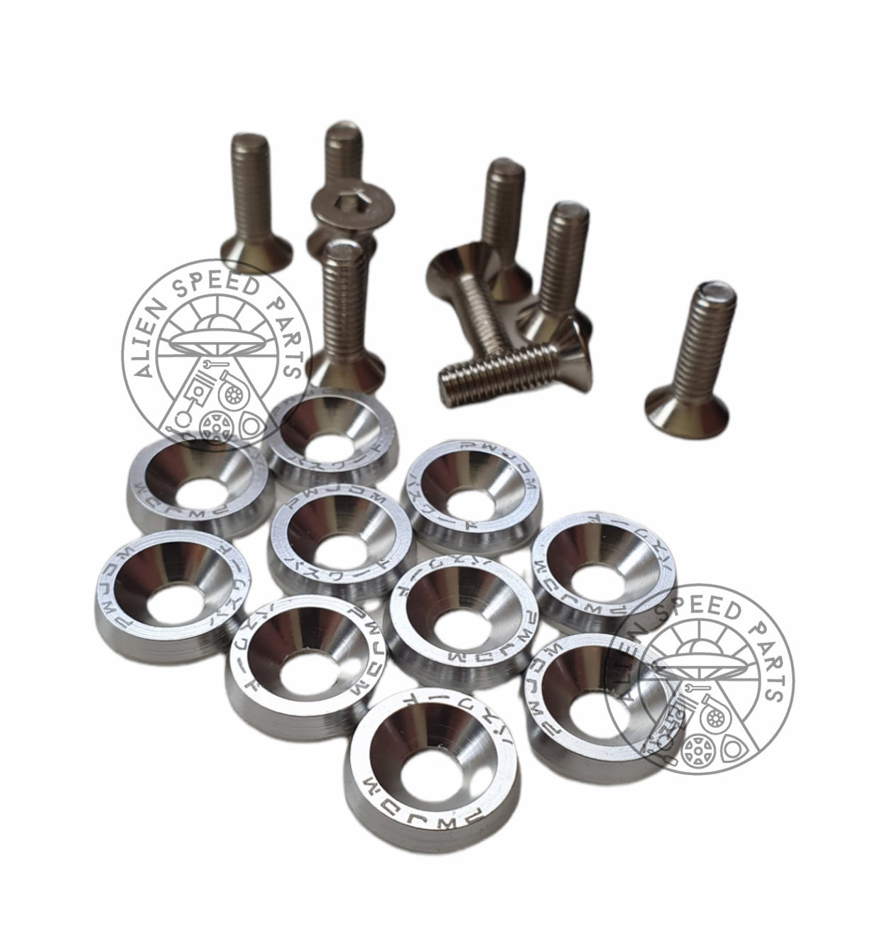 Anodized Fender Washers & Stainless Hex Bolts 10 Pack M6 Many Colours ...
