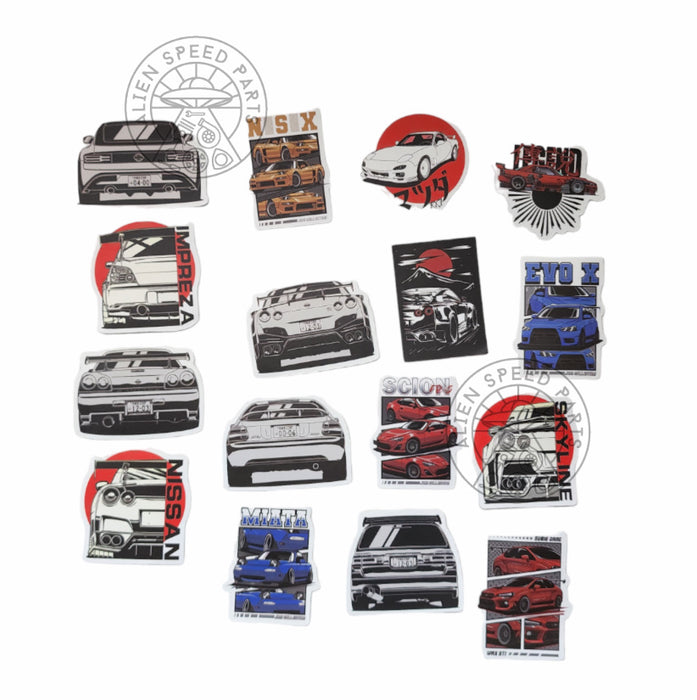 JDM Car Sticker Pack - GTR, Rx7, Supra Many More.