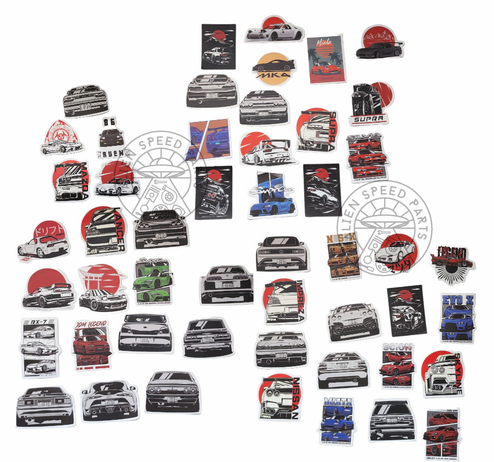 JDM Car Sticker Pack - GTR, Rx7, Supra Many More. — Alien Speed Parts