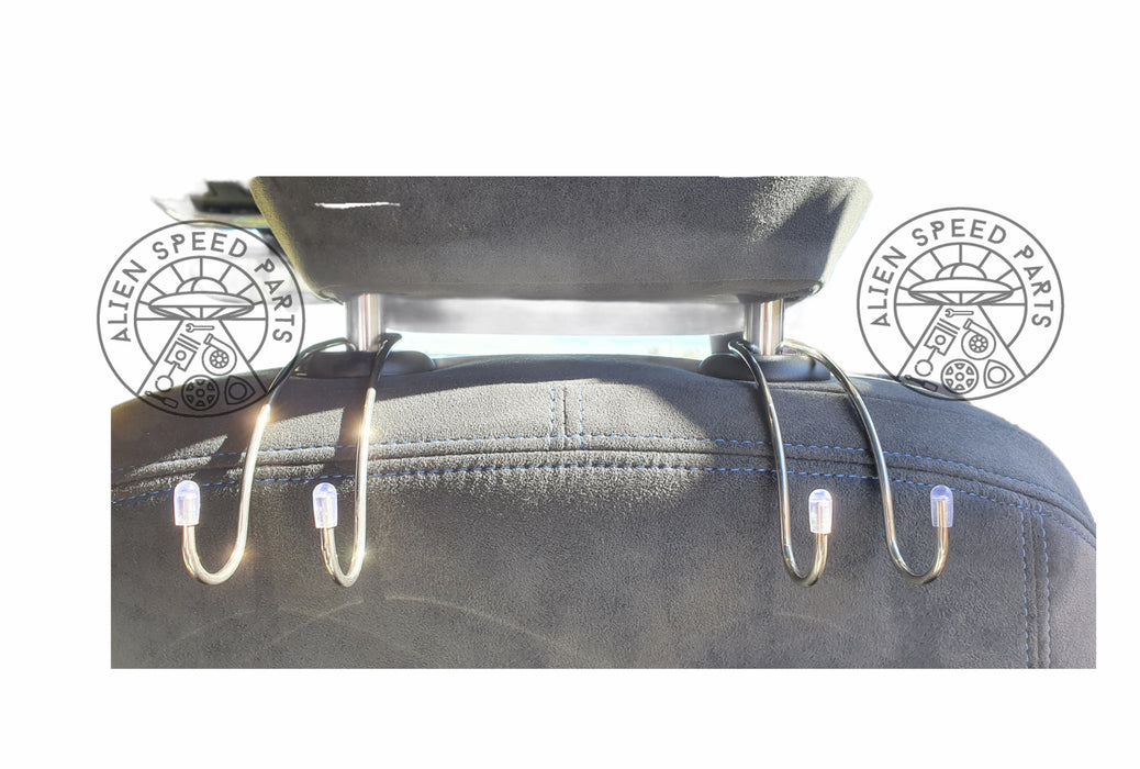 Universal Headrest Bag / Suit Hooks - Stainless Steel